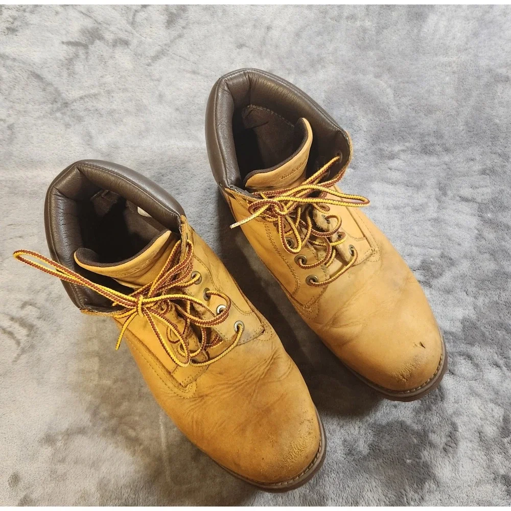 Timberland Boots Mens 11 Beige Wheat Nubuck Leather 6